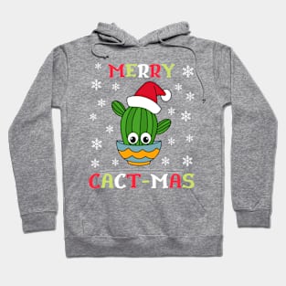 Merry Cact Mas - Cactus With A Santa Hat In A Bowl Hoodie